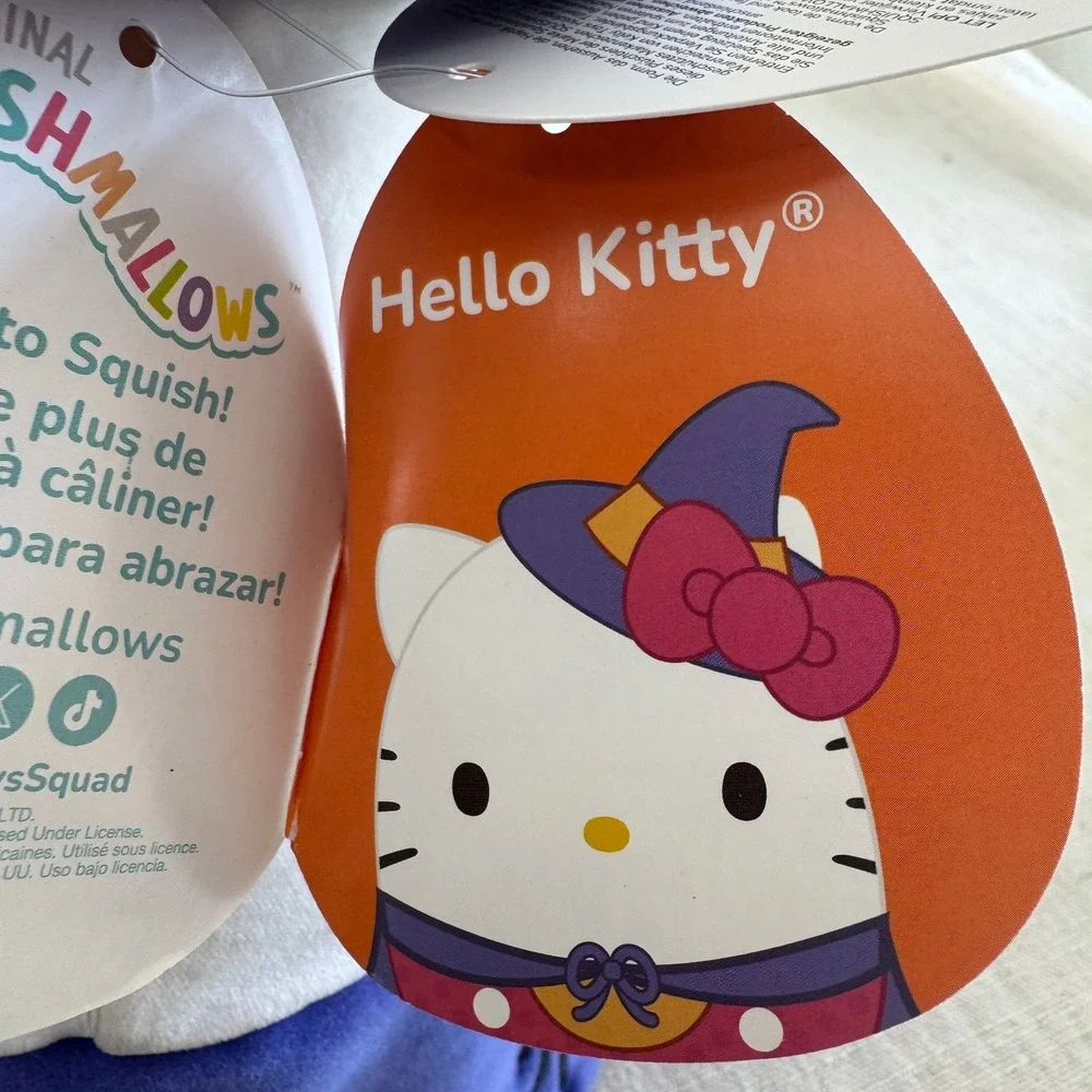 Hello Kitty Squishmallow 12 In Halloween Witch Plush Sanrio Jazwares Pink Purple